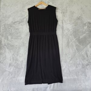 Athleta Black Midi Dress Cinch Waist